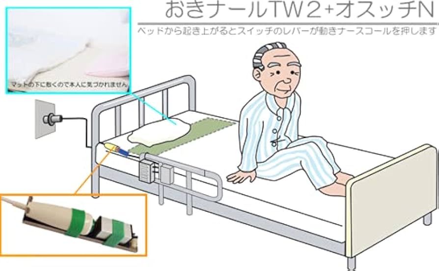 介護用　離床センサーおきナールTW Amazon.co.jp: 離床センサー「おきナールTW2+オスッチNセット