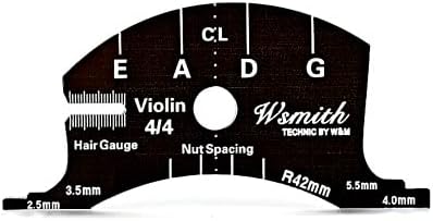 Alnicov Violin Bridges Repair Reference Tool Fingerboard Scraper Making Template Tool 4/4 Black