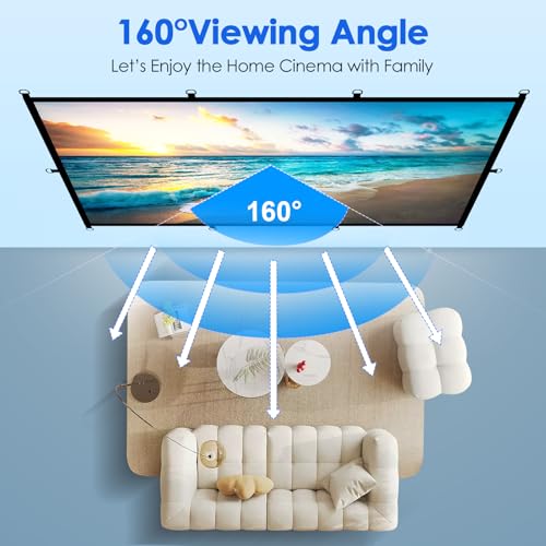 Pantalla de proyector 150 pulgadas plegable y lavable miniatura 3