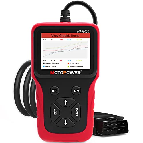 MOTOPOWER MP69035 OBD2 Lecteur de Code d'erreur de Moteur de Voiture, Outil de Diagnostic Can pour Toutes Les Voitures protocoles OBD II Cover
