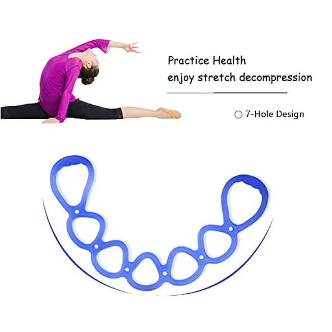 7 Ring Stretch Resistance Exercise Band, BetterJonny Workout Bands Yoga Stretching£¬Foot, Leg and Arm Exerciser for Home or Fitness Center Workout Walking Exercise