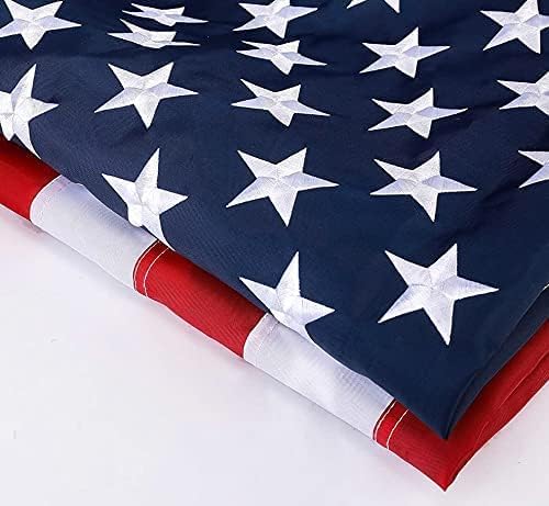 American Flag 6x10 ft: Long Lasting US Flag, Heavy Duty Nylon, Embroidered Stars, Sewn Stripes, Brass Grommets, UV Protection Perfect for Outdoors! USA Flag - Image 5