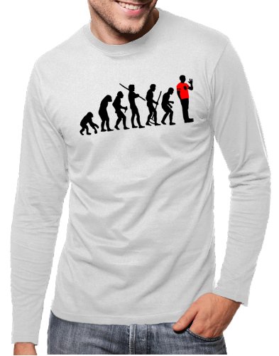 Touchlines - Camiseta de Manga Larga para Hombre, Color Blanco, Talla 2XL