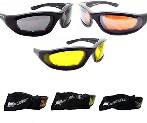 Bikershades Motorcycle Sunglasses Foam Padded 3 pairs combo special