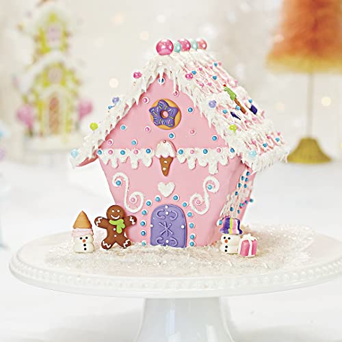 Christmas Gingerbread House Kits for Girls - Candy Cottage Gingerbread House Kit - Includes Pre-Baked Gingerbread House, Quick-Dry Icing, Glittery Sugar™ and Edible Figurines - Nut Free - Thumbnail 2