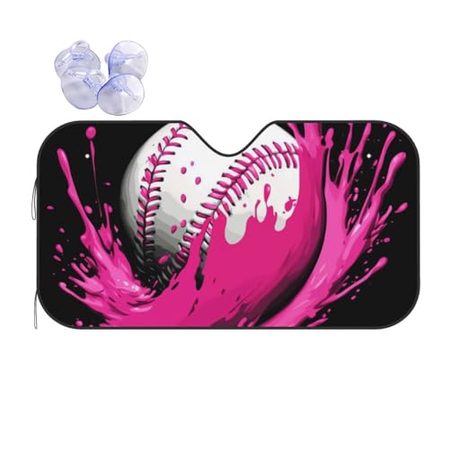 Cubiertas de parabrisas béisbol rosa que evitan el desgaste del panel por sol radiante