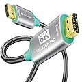 Reborn DisplayPort to HDMI 8K Cable 3FT?8K@60Hz 4K@144/120Hz? Uni-Directional Active DP 1.4 Source to HDMI 2.1 Braided Cord Display Port Cable Support HDR,HDCP2.3,DSC1.2a,32.4Gbps for AMD,NVIDIA