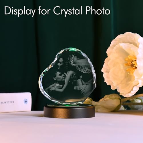 image for IFOLAINA LED Light Base Multicolor Round Display Stand for Crystal Art
