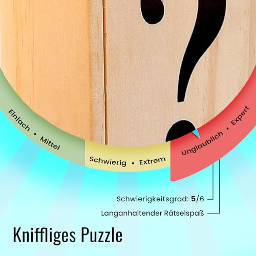 Logica Spiele Art. Schrein ? - Magische Geschenkbox - Schwierigkeit 5/6 Unglaublich - Geschenkbox - Denkspiel - Knobelspiel - Geduldspiel Aus Holz - Leonardo da Vinci Kollektie