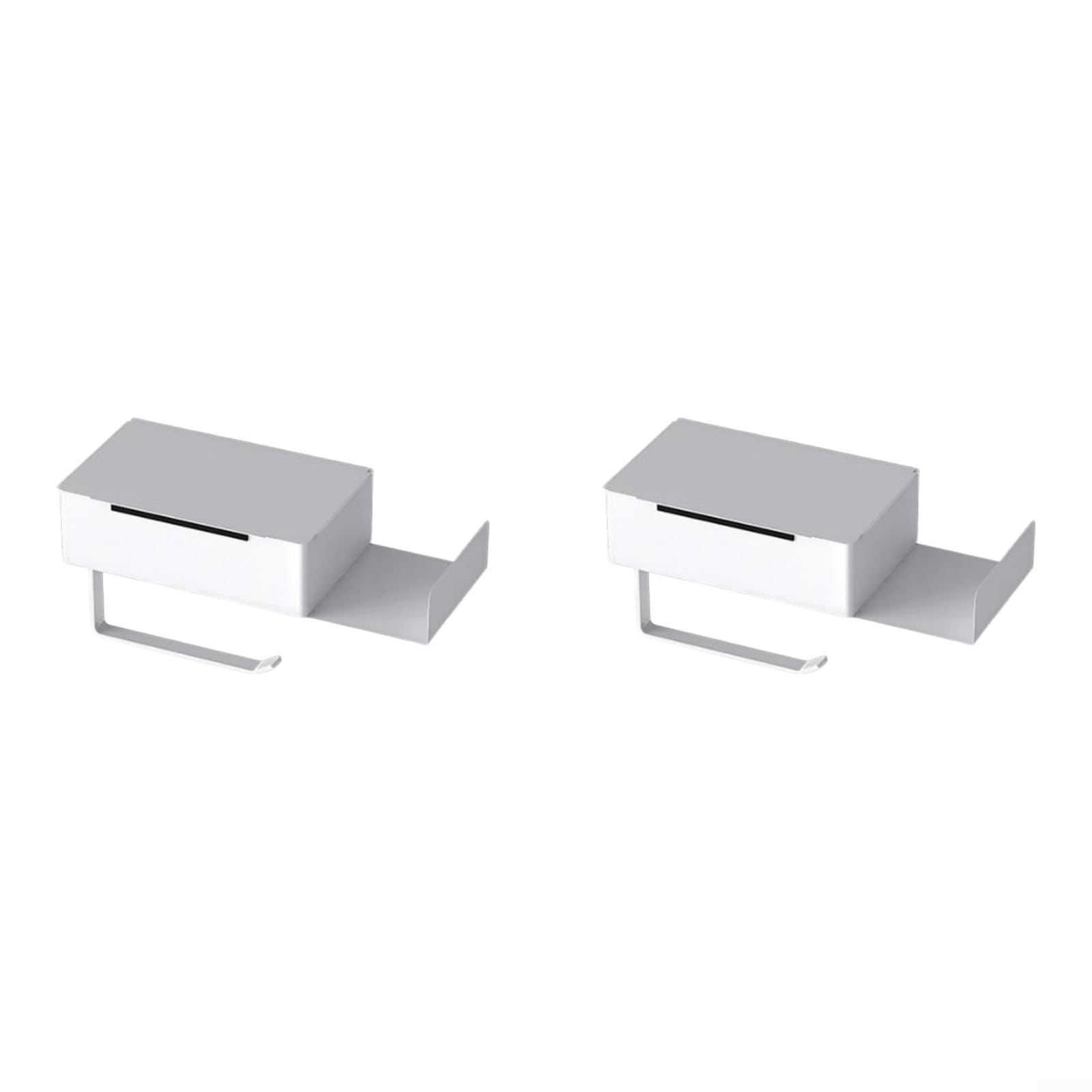 Porte-papier toilette avec étagère pour salle de bain, acier pour blanc