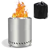Generic Rauchfreie Feuerstelle,Mini Tischkamin mit Aufbewahrungstasche,Feuerschale Outdoor,Feuerstelle aus Edelstahl...
