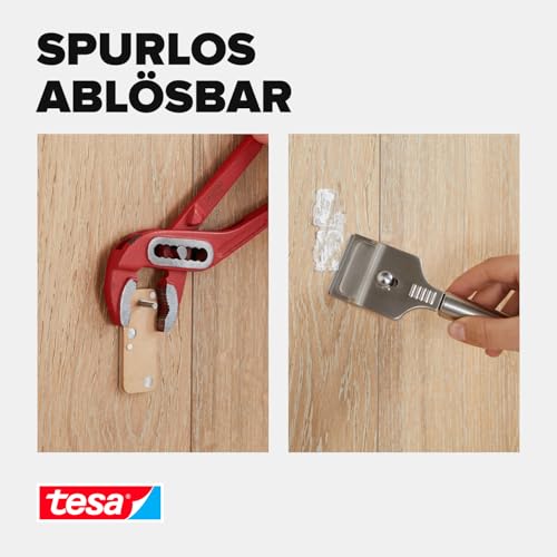 tesa Klebeschraube für Mauerwerk und Stein, Halteleistung 10 kg, viereckig, 2 Stück