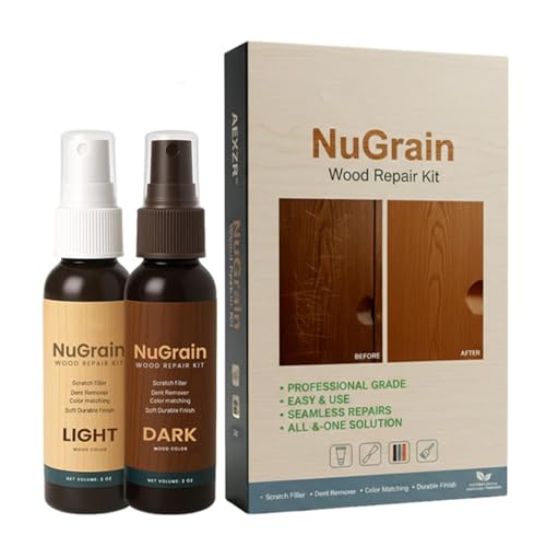 NuGrain Wood Repair Kit, Professional Wood Floor Scratch Repair, Floor Cover Nicks and Scratches, Hides Minor Defects, Restore a Finish for Wood