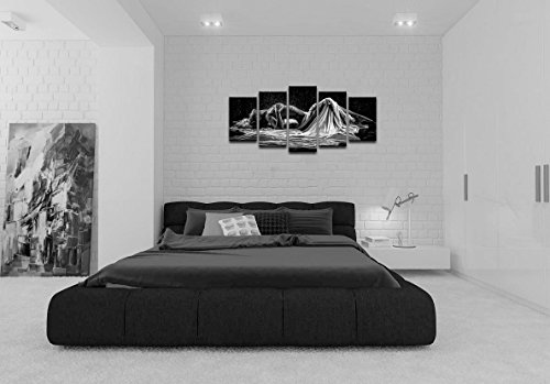 Sechars - Sexy Woman Canvas Wall Art Black And White Art Woman Girl In Rain Picture Canvas Prints Modern Bedroom Hotel Wall Decoration Portrait Artwork Framed Ready To Hang #TOP4