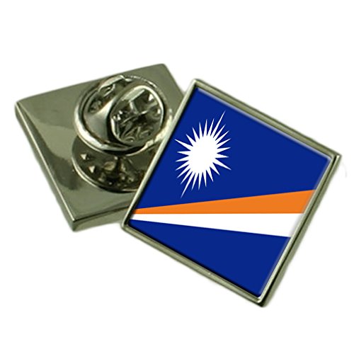 Insignia de solapa de las Islas Marshall broche metálico grabado personalizado coleccionable