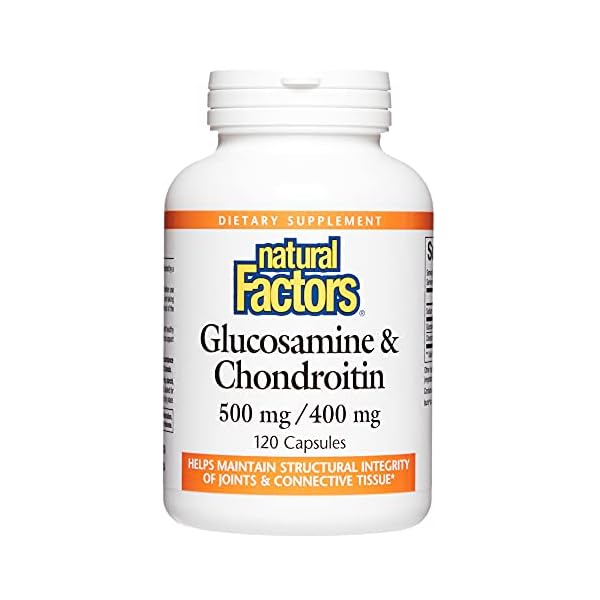 Natural Factors, Glucosamine & Chondroitin, Supports Healthy Joints and Connective Tissue, 120 Capsules