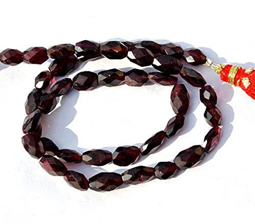 Grenat pyrope rouge naturel perles ovales micro-facettées 6x8mm LKBEADS