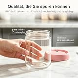 ComSaf Szklane Kubki na Jogurt i Musli 500 ml 4 szt. z Pokrywkami