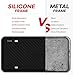Aujen Silicone License Plate Frames,2 Pack Black Side-Opening License Bracket Holder with Easy Installation, License Plate Frame Without Obstruction.Rustproof, Rattle Proof & Weatherproof Universal