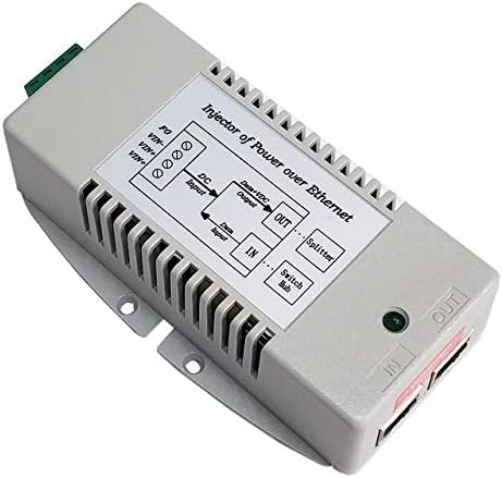 10-15VDC Wire Terminal Input, DCDC Converter and 56V 35W 802.3at Mode B Gigabit PoE Output, Shielded and Surge Protected, Low Voltage Disconnect