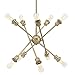 Golden Lighting 1945-10 OG Axel Chandelier, Olympic Gold