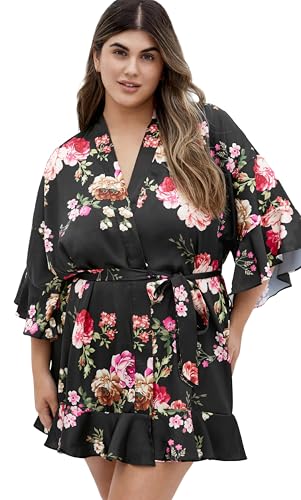 City Chic Women's Plus Size Kimono - Arcadia Short