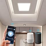 Aigostar Panel LED inteligente WiFi 60x60x8cm, 32W, CCT. Regulable de luz cálida a blanca 3000 a 6500K, 3200lm, encastrable. Compatible con Alexa y Google Home.