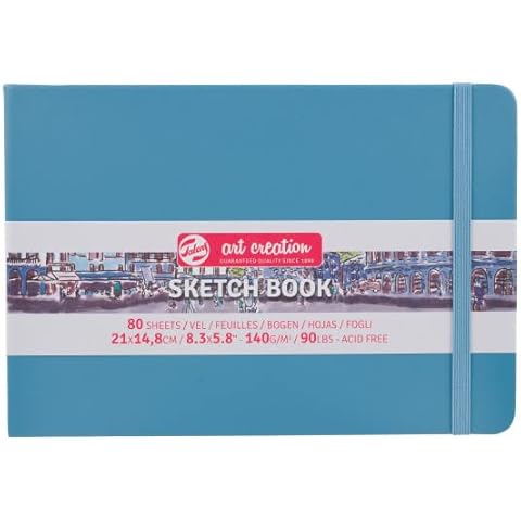 Talens Art Creation Sketchbook 80 Sheets, 21 cm x 14.8 cm, Lake Blue, A5, 9314215M Cover