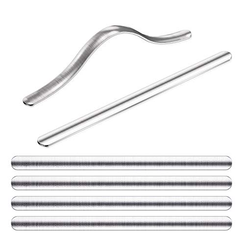 Homealexa 200 Pcs Nose Bridge Wire Metal Strips, Adhesive Metal Aluminum Nose Strips Adjustable 90mm Nose Wire for Face DIY Making Sewing Crafts, Metal Strips