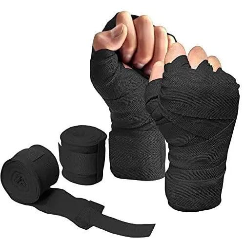 Image of Punching Bag for Home Gym Heavy Duty Boxing Punching Bag with Stainless Steel Hanging Chain Unfilled Synthetic Leather and Hand Wrap for (MMA,Kickboxing,Muay Thai,Taekwondo,Judo,Karate). (2FT) Black