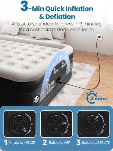 CHERIMOR Queen Air Mattress with Built-in Pump の商品画像 5