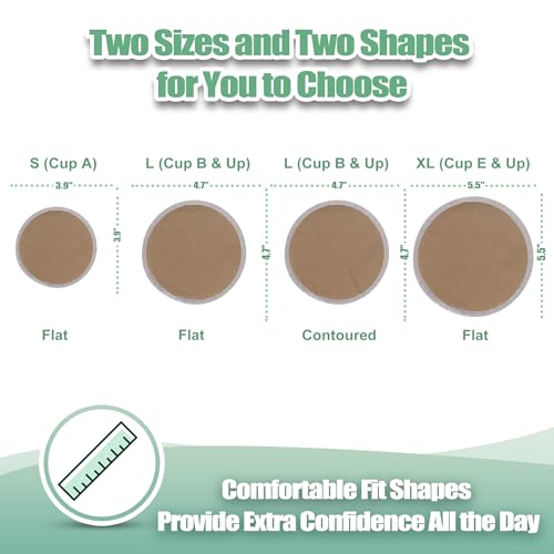 Image of wegreeco Nursing Breast Pads (14 Pack) + Laundry Bag & Travel Storage Bag, 4.7 inch - Washable & Reusable Breastfeeding Nursing Pads (Brown, Plain Shape)