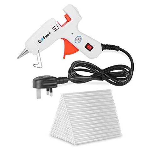 Mini Hot Melt Glue Gun, GoFriend 20W Electric Glue Gun with 80pcs Melt Glue Sticks(0.27 *5.9 inches) Heating DIY Craft Repair Kit Cover
