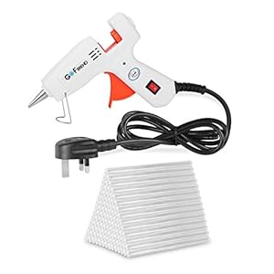 Mini Hot Melt Glue Gun, GoFriend 20W Electric Glue Gun with 80pcs Melt Glue Sticks(0.27 *5.9 inches) Heating DIY Craft…