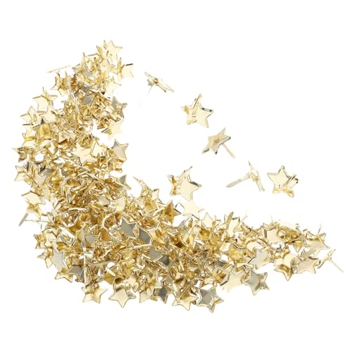 ERINGOGO 14mm Heart Star Metal Brads 200pcs Brad Fastener Set Decorative Embellishment for Scrapbooking