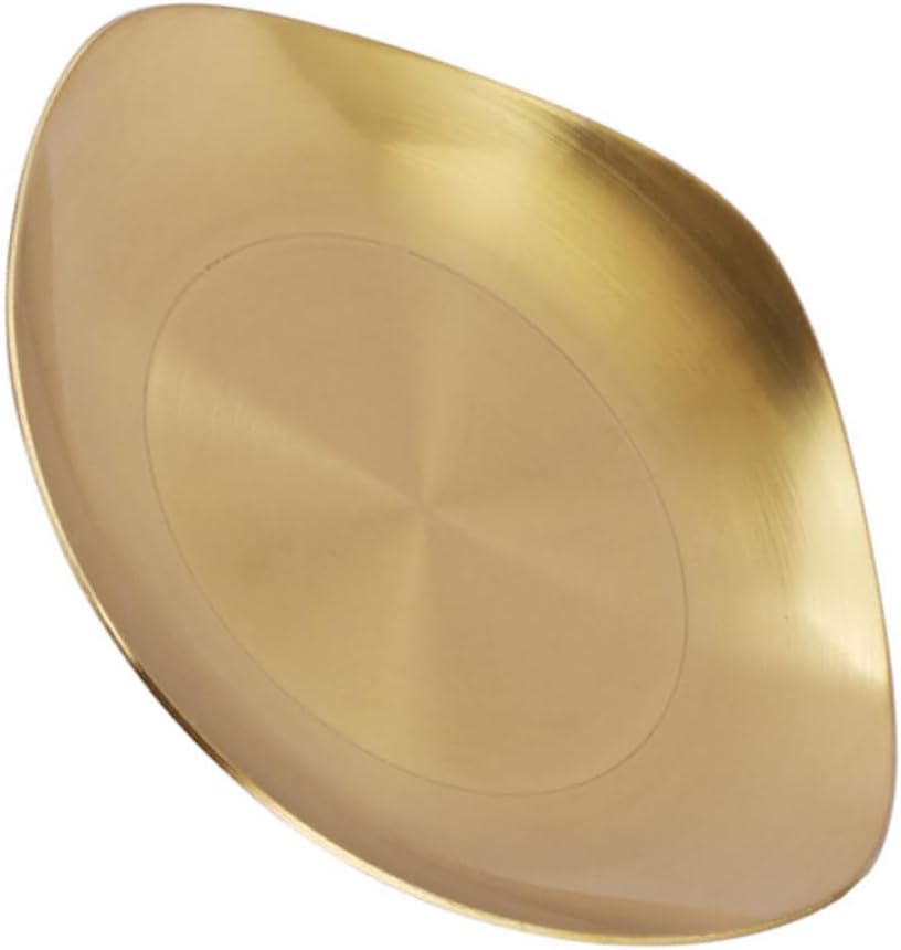 1pc Stainless Steel Sauce Dish Seasoning Plate for Dipping Sauces Condiments Appetizers and Side Dishes for Home Hotel and Restaurant Use