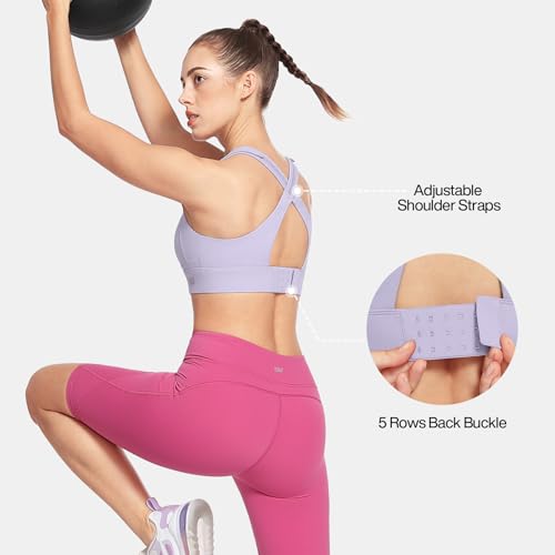 Image of High Impact Sports Bras for Women Adjustable Zip Front Plus Size Workout Bra Full Coverage Removable Padded Running