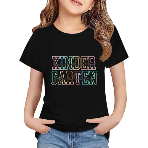 First Day of School Shirt for Girls Boys Toddler Preschool to 6th Grade Shirts Kids Back to School Graphic Tee Teen Cute Tops