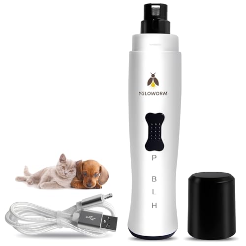 Dog Nail Grinder Quiet Nail Trimmer Electric Rechargeable pet Nail Grinder cat Nail Grinder with 5 led Shadow Free Light 2 Speed for Small Medium Large Dogs and Cats Last for 4 Hours - image 8