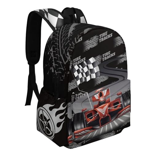 Racing Backpack 17 Inch Casual Daily Commuter Oxford Fabric Backpack2