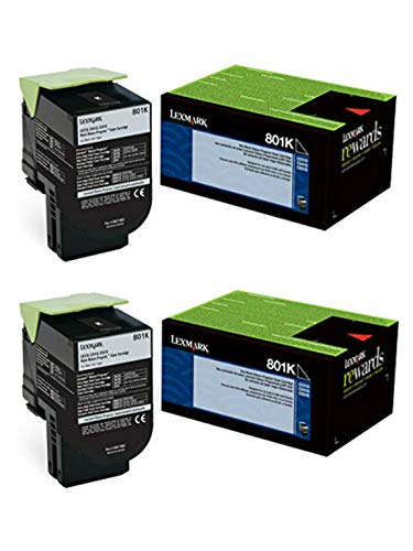Lexmark (801K 80C10K0 Black Toner Cartridge 2-Pack