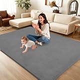 Voxirum Spielmatte Baby/Krabbelmatte Baby, Teppich für Kinderzimmer mit hochwertigem Memory-Schaum...