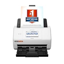 ماسح ضوئي لاسلكي ملون ثنائي الجوانب للمستندات والإيصالات الضريبية من طراز Epson RapidReceipt RR-600W لسطح المكتب مع برنامج إدارة البيانات ScanSmart AI PRO لأجهزة الكمبيوتر الشخصية وأجهزة Mac وشاشة تعمل باللمس ووحدة تغذية المستندات التلقائية المكونة من 100 صفحة