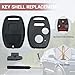 Key Fob Shell Case Fit for Honda Accord Crosstour Civic Odyssey CR-V CR-Z Fit Keyless Entry Remote Key Housing Replacement with Screwdriver (Black)
