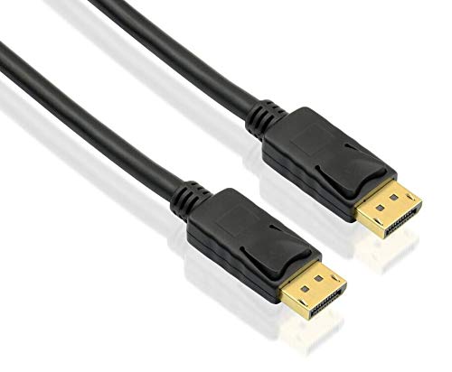 HELOS Cavo di collegamento, spina DisplayPort, 4K, 3 m, colore: Nero