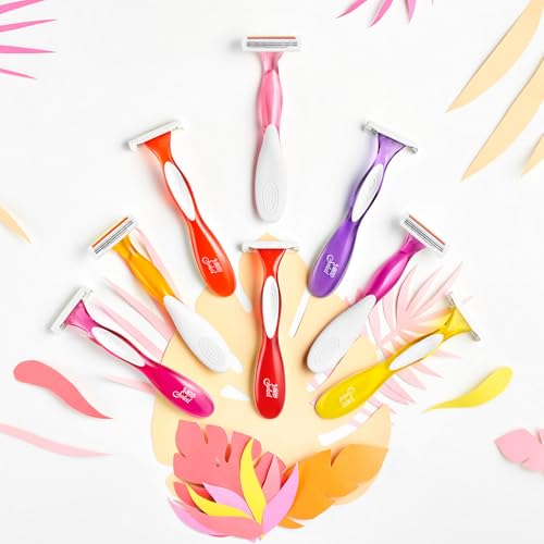 BIC Soleil Scent Razors Women - Triple Blade Disposable Womens Razors with Floral Scented Handles - Pack of 4