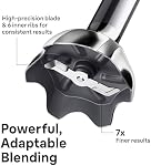 Braun MultiQuick 5 Vario Hand Blender, Immersion Blender with PowerBell Technology, Minimized Splashing, 21 Speeds + TurboBoost, EasyClick Attachments, Perfect for Whisking & Chopping, Black–MQ50001M