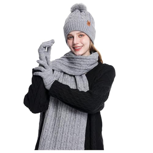 Ensemble écharpe bonnet tricotés pour affronter l'hiver avec un tour de cou chaud
