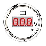 Betriebsstrom: ≤60mA perfk 52mm Auto Digital LED Voltanzeige Voltmeter Spannungsanzeige Zusatzinstrument Zusatzanzeige Instrument