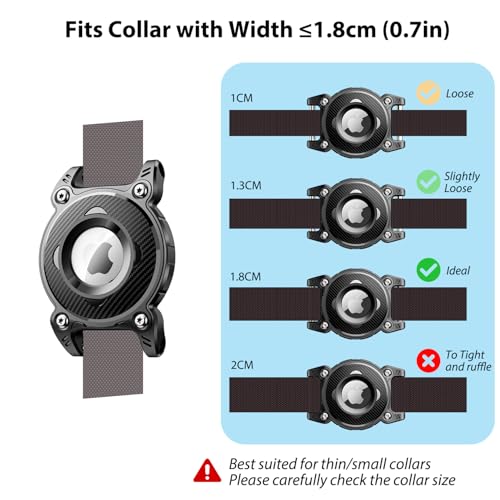 Sichy for Airtag Dog Collar Holder Waterproof | Dog Airtag Holder for Small Dogs, Lightweight Protective Airtag Case with Removable Metal Loop, Fit 5/8" Width 2mm Thick Pet Collars, Blue (Blue) - image 3